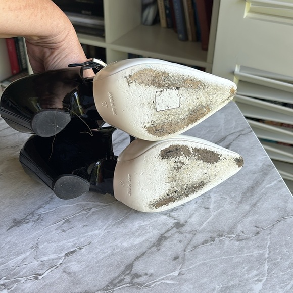 Chanel Black and White Women's block heels patent leather size 37 Resort 2020 - Picture 6 of 7